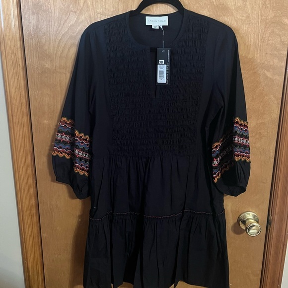 Sachin + Babi Dresses & Skirts - Sachin and Babi Black Embroidered Dress